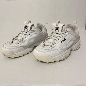 Fila Womens Disruptor II Chunky Platform Sneakers 8 Y2K Streetwear Dad Shoes 90s